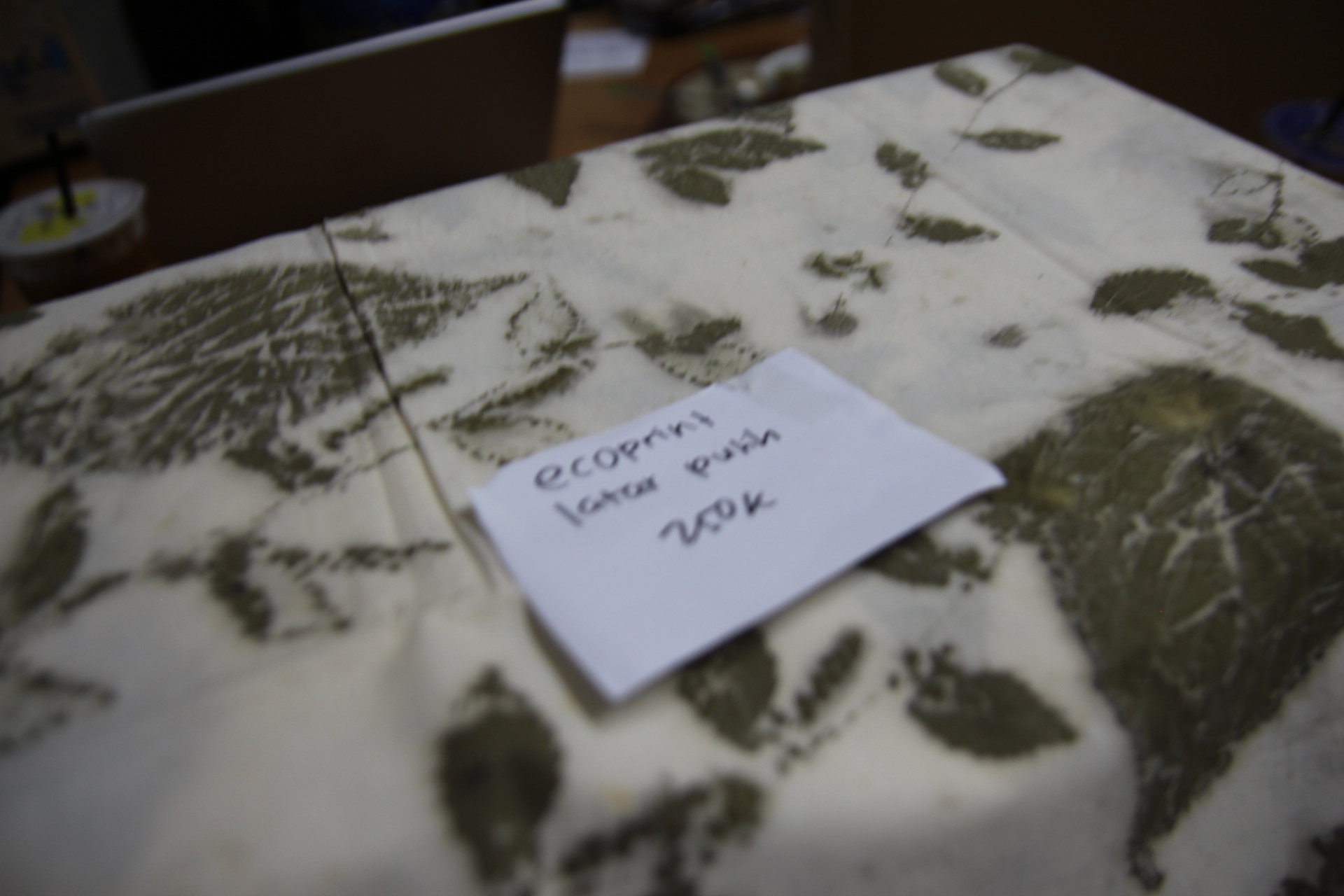 Kain Ecoprint latar putih 9