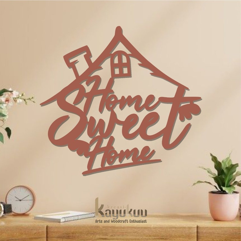 Home Sweet Home Plywood 5 mm / 50x55 cm